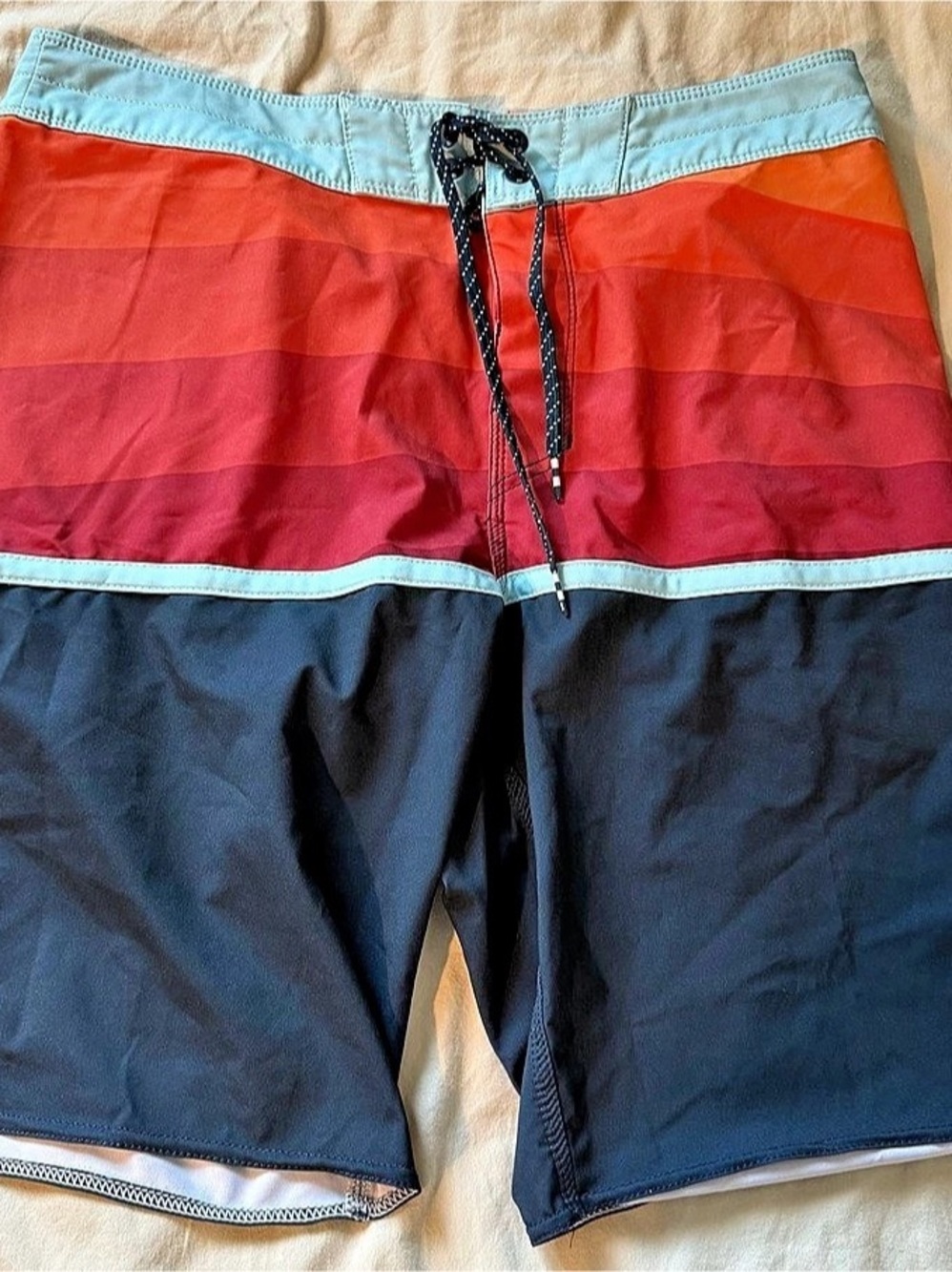 Billabong Platinum X Fifty 50 Boardshorts Blue & Red Waist 33